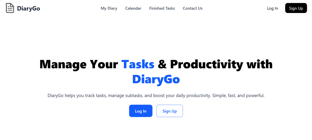DiaryGo - One step at a time